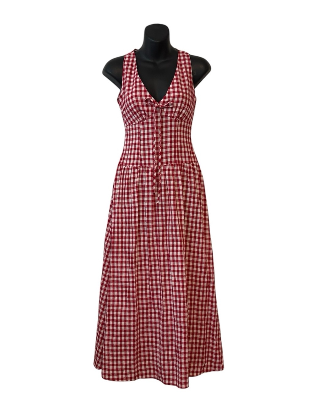 Cider Red & White Gingham Maxi Dress size XXSmall